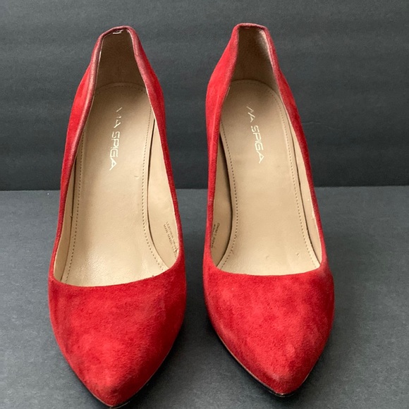 Electric Red Orange Via Spiga Pumps- Size 7 - Picture 3 of 8